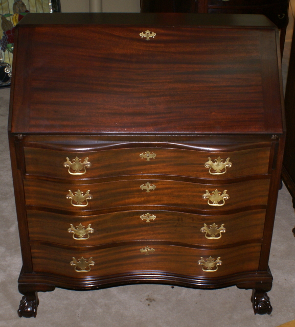 Governor Winthrop mahogany antique secretary desk